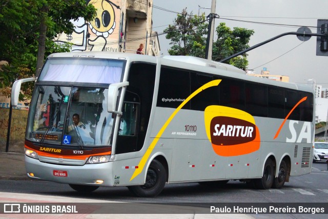 Saritur - Santa Rita Transporte Urbano e Rodoviário 10110 na cidade de Belo Horizonte, Minas Gerais, Brasil, por Paulo Henrique Pereira Borges. Número da foto: #12798135.