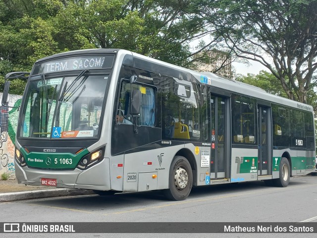 Via Sudeste Transportes S.A. 5 1063 na cidade de São Paulo, São Paulo, Brasil, por Matheus Neri dos Santos. Número da foto: #12797462.
