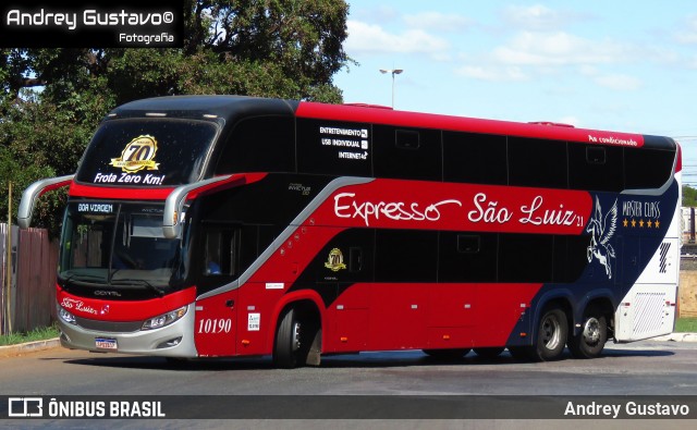 Expresso São Luiz 10190 na cidade de Brasília, Distrito Federal, Brasil, por Andrey Gustavo. Número da foto: #12798234.
