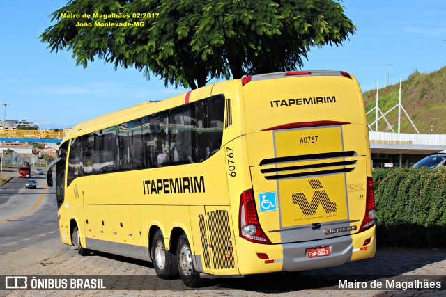 Viação Itapemirim 60767 na cidade de João Monlevade, Minas Gerais, Brasil, por Mairo de Magalhães. Número da foto: #12798259.
