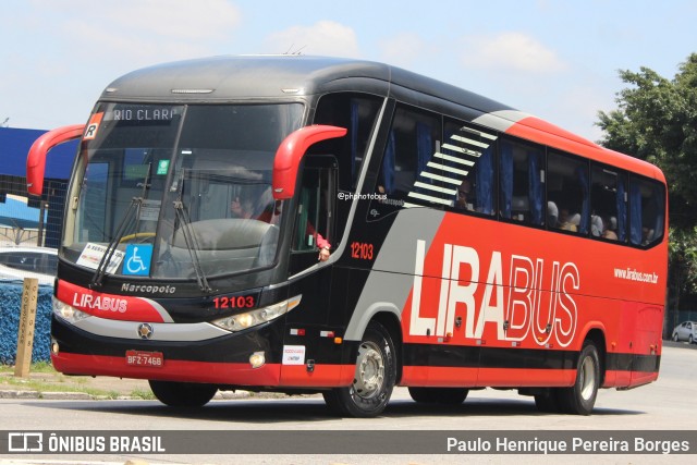 Lirabus 12103 na cidade de São Paulo, São Paulo, Brasil, por Paulo Henrique Pereira Borges. Número da foto: #12798056.