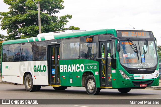 Viação Galo Branco RJ 181.102 na cidade de Niterói, Rio de Janeiro, Brasil, por Manoel Mariano. Número da foto: #12796112.