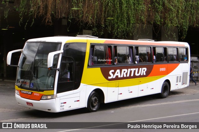 Saritur - Santa Rita Transporte Urbano e Rodoviário 9100 na cidade de Belo Horizonte, Minas Gerais, Brasil, por Paulo Henrique Pereira Borges. Número da foto: #12798131.