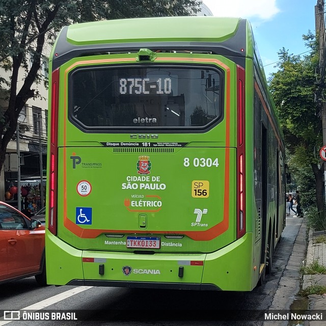TRANSPPASS - Transporte de Passageiros 8 0304 na cidade de São Paulo, São Paulo, Brasil, por Michel Nowacki. Número da foto: #12798318.
