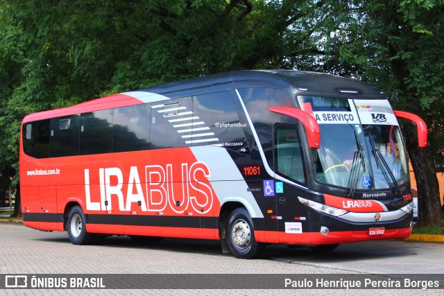 Lirabus 11061 na cidade de São Paulo, São Paulo, Brasil, por Paulo Henrique Pereira Borges. Número da foto: #12798046.