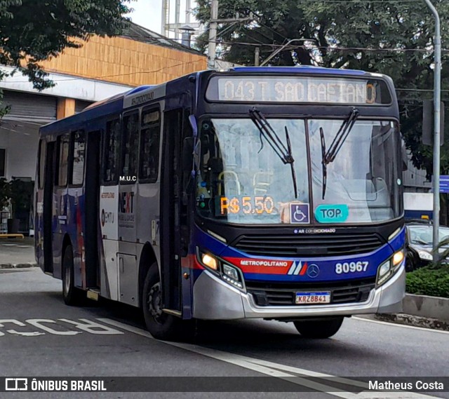 Next Mobilidade - ABC Sistema de Transporte 80.967 na cidade de São Caetano do Sul, São Paulo, Brasil, por Matheus Costa. Número da foto: #12796643.