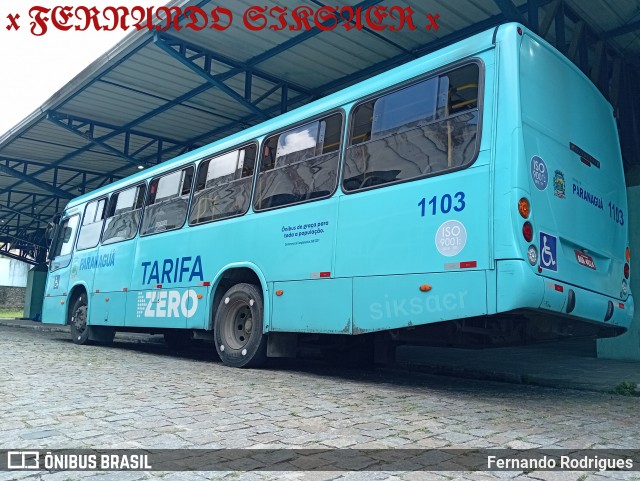Viação Rocio 1103 na cidade de Paranaguá, Paraná, Brasil, por Fernando Rodrigues. Número da foto: #12796558.