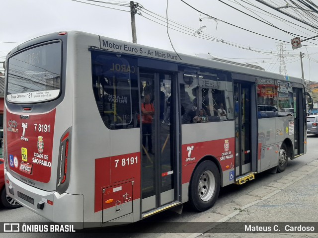 Transwolff Transportes e Turismo 7 8191 na cidade de São Paulo, São Paulo, Brasil, por Mateus C.  Cardoso. Número da foto: #12799718.