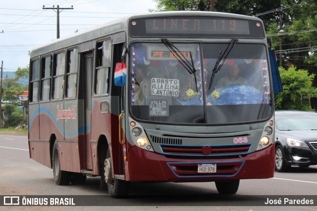 Empresa de Transporte La Caacupeña S.A. 063 na cidade de Ypacaraí, Central, Paraguai, por José Paredes. Número da foto: #12801159.