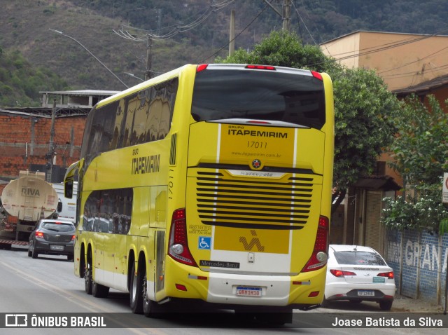 Viação Itapemirim 17011 na cidade de Timóteo, Minas Gerais, Brasil, por Joase Batista da Silva. Número da foto: #12799935.