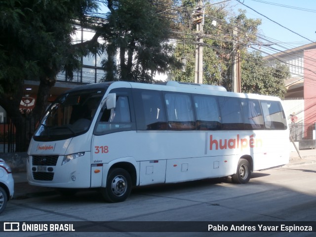 Buses Hualpén 318 na cidade de Santa Cruz, Colchagua, Libertador General Bernardo O'Higgins, Chile, por Pablo Andres Yavar Espinoza. Número da foto: #12801006.