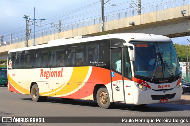 Viação Regional 2409 na cidade de Salvador, Bahia, Brasil, por Paulo Henrique Pereira Borges. Número da foto: #12800155.