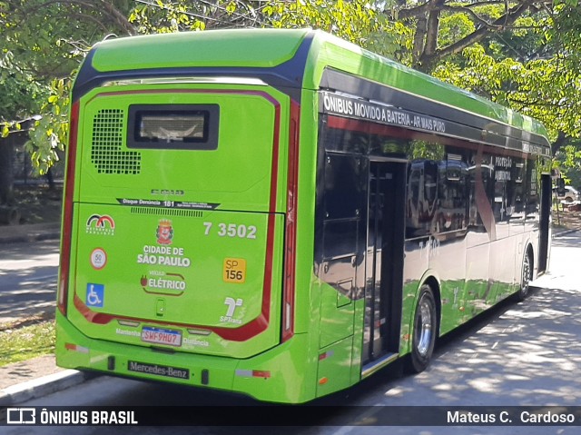 Viação Metrópole Paulista - Zona Sul 7 3502 na cidade de São Paulo, São Paulo, Brasil, por Mateus C.  Cardoso. Número da foto: #12800024.