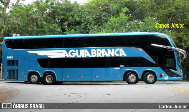 Viação Águia Branca 51160 na cidade de São Paulo, São Paulo, Brasil, por Carlos Júnior. Número da foto: #12800735.