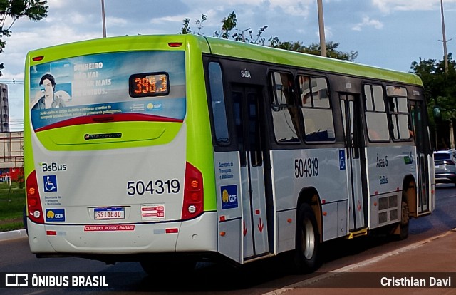 BsBus Mobilidade 504319 na cidade de Samambaia, Distrito Federal, Brasil, por Cristhian Davi. Número da foto: #12799458.