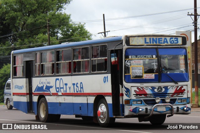Empresa De Transporte Avay - Linea 63 01 na cidade de Ypacaraí, Central, Paraguai, por José Paredes. Número da foto: #12801100.