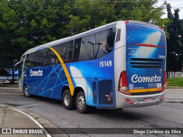 Viação Cometa 15149 na cidade de São Paulo, São Paulo, Brasil, por Diego Cardoso da Silva. Número da foto: #12800073.