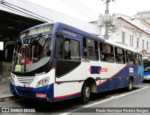 Colitur Transportes Rodoviários 105 na cidade de Barra Mansa, Rio de Janeiro, Brasil, por Paulo Henrique Pereira Borges. Número da foto: #12800590.