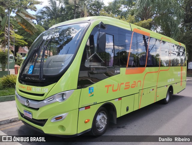 Tursan - Turismo Santo André 834 (RJ 597.158) na cidade de Piraí, Rio de Janeiro, Brasil, por Danilo  Ribeiro. Número da foto: #12799138.