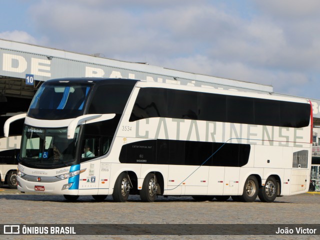 Auto Viação Catarinense 3534 na cidade de Balneário Camboriú, Santa Catarina, Brasil, por João Victor. Número da foto: #12801141.
