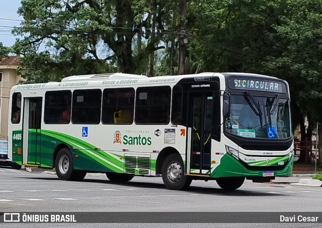 Viação Piracicabana Santos 4405 na cidade de Santos, São Paulo, Brasil, por Davi Cesar. Número da foto: #12798946.