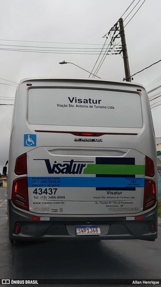 Visatur - Viação Santo Antônio de Turismo 43437 na cidade de Paulínia, São Paulo, Brasil, por Allan Henrique. Número da foto: #12803396.