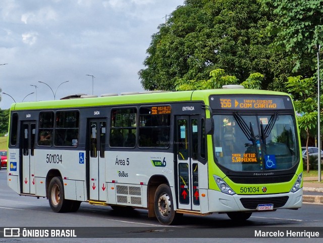 BsBus Mobilidade 501034 na cidade de Brasília, Distrito Federal, Brasil, por Marcelo Henrique. Número da foto: #12803060.