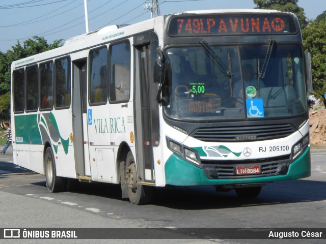 Viação Vila Rica RJ 206.100 na cidade de Nova Iguaçu, Rio de Janeiro, Brasil, por Augusto César. Número da foto: #12803391.