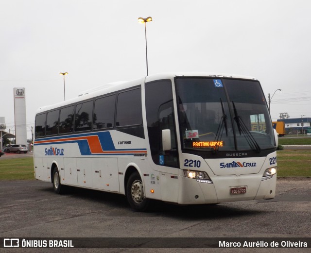 VUSC - Viação União Santa Cruz 2210 na cidade de Santa Cruz do Sul, Rio Grande do Sul, Brasil, por Marco Aurélio de Oliveira. Número da foto: #12802877.