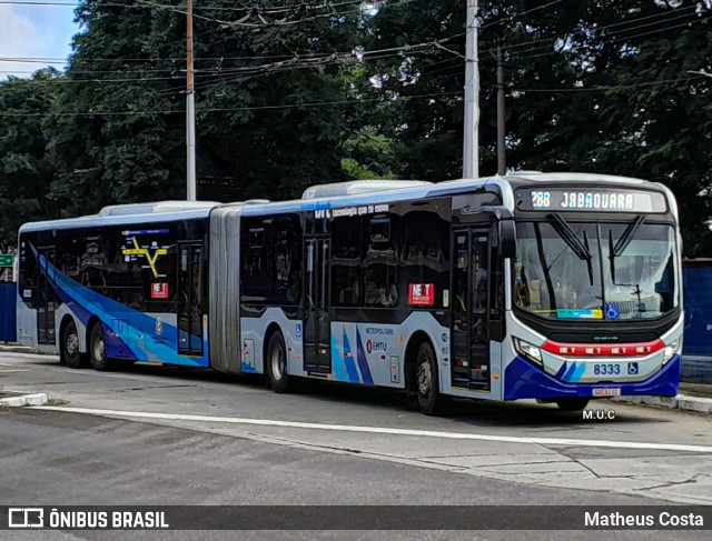 Next Mobilidade - ABC Sistema de Transporte 8333 na cidade de São Paulo, São Paulo, Brasil, por Matheus Costa. Número da foto: #12801920.