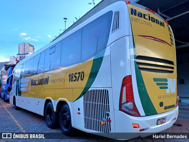 Viação Nacional 18570 na cidade de Belo Horizonte, Minas Gerais, Brasil, por Hariel Bernades. Número da foto: #12801796.