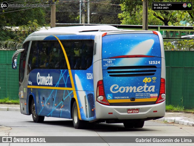 Viação Cometa 12324 na cidade de São Paulo, São Paulo, Brasil, por Gabriel Giacomin de Lima. Número da foto: #12803871.