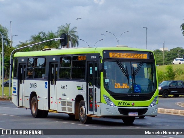 BsBus Mobilidade 501034 na cidade de Brasília, Distrito Federal, Brasil, por Marcelo Henrique. Número da foto: #12803053.