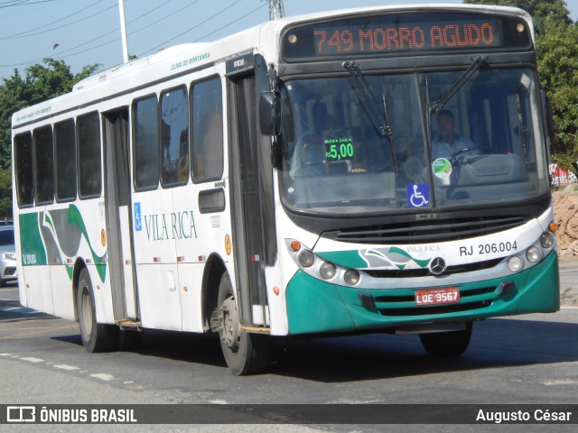 Viação Vila Rica RJ 206.004 na cidade de Nova Iguaçu, Rio de Janeiro, Brasil, por Augusto César. Número da foto: #12803426.