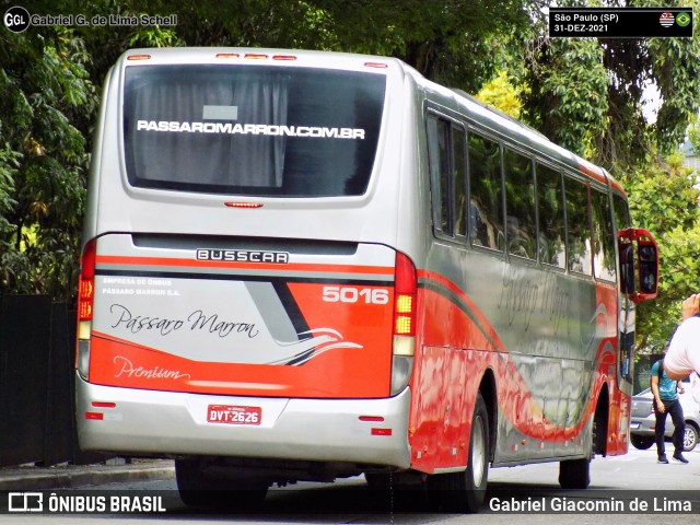Empresa de Ônibus Pássaro Marron 5016 na cidade de São Paulo, São Paulo, Brasil, por Gabriel Giacomin de Lima. Número da foto: #12803809.