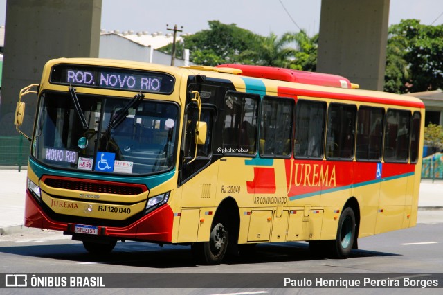 Auto Viação Jurema RJ 120.040 na cidade de Rio de Janeiro, Rio de Janeiro, Brasil, por Paulo Henrique Pereira Borges. Número da foto: #12848638.