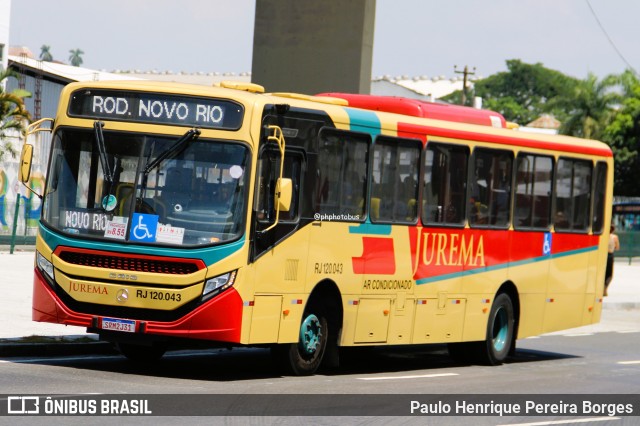 Auto Viação Jurema RJ 120.043 na cidade de Rio de Janeiro, Rio de Janeiro, Brasil, por Paulo Henrique Pereira Borges. Número da foto: #12848645.