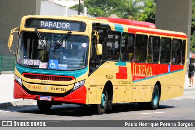 Auto Viação Jurema RJ 120.038 na cidade de Rio de Janeiro, Rio de Janeiro, Brasil, por Paulo Henrique Pereira Borges. Número da foto: #12848632.