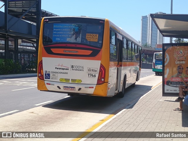 Transportes Paranapuan B10016 na cidade de Rio de Janeiro, Rio de Janeiro, Brasil, por Rafael Santos. Número da foto: #12849645.
