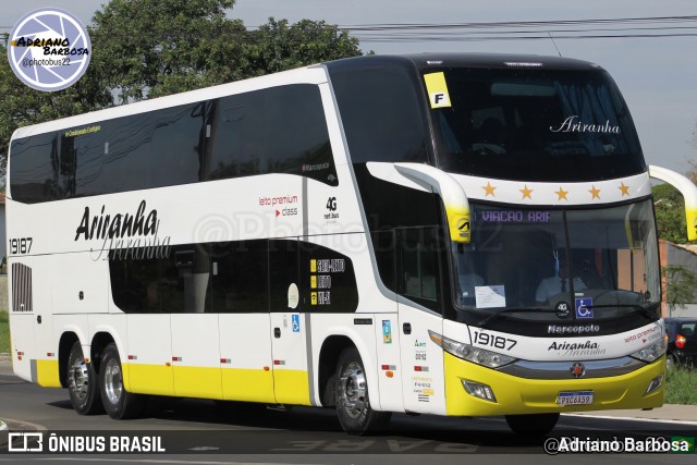 Viação Ariranha 19187 na cidade de Holambra, São Paulo, Brasil, por Adriano Barbosa. Número da foto: #12848204.
