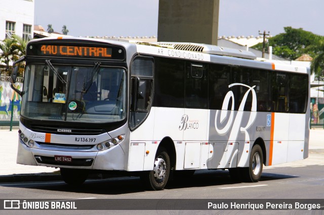 Transportes Blanco RJ 136.197 na cidade de Rio de Janeiro, Rio de Janeiro, Brasil, por Paulo Henrique Pereira Borges. Número da foto: #12848623.