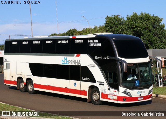 Empresa de Ônibus Nossa Senhora da Penha 6803 na cidade de Foz do Iguaçu, Paraná, Brasil, por Busologia Gabrielística. Número da foto: #12848748.