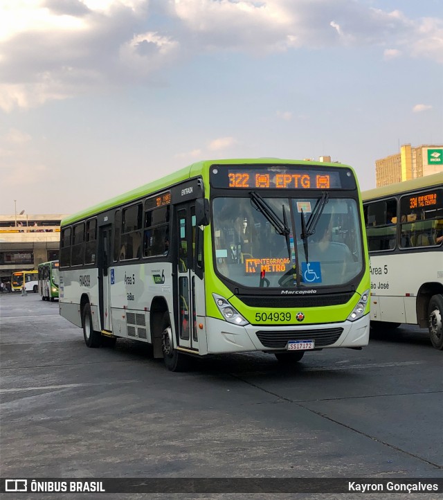 BsBus Mobilidade 504939 na cidade de Brasília, Distrito Federal, Brasil, por Kayron Gonçalves. Número da foto: #12848155.