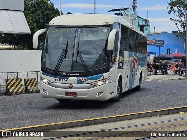Auto Viação 1001 RJ 108.663 na cidade de Rio de Janeiro, Rio de Janeiro, Brasil, por Cleiton Linhares. Número da foto: #12848588.