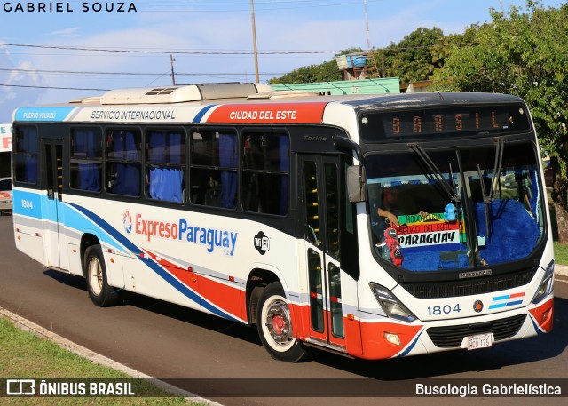 Expreso Paraguay S.A. 1804 na cidade de Foz do Iguaçu, Paraná, Brasil, por Busologia Gabrielística. Número da foto: #12848685.