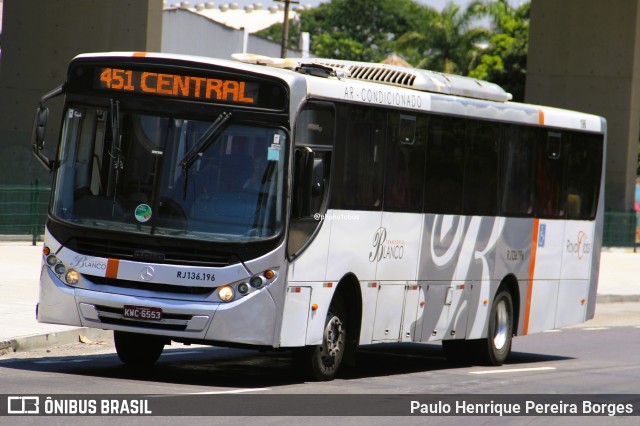 Transportes Blanco RJ 136.196 na cidade de Rio de Janeiro, Rio de Janeiro, Brasil, por Paulo Henrique Pereira Borges. Número da foto: #12848615.
