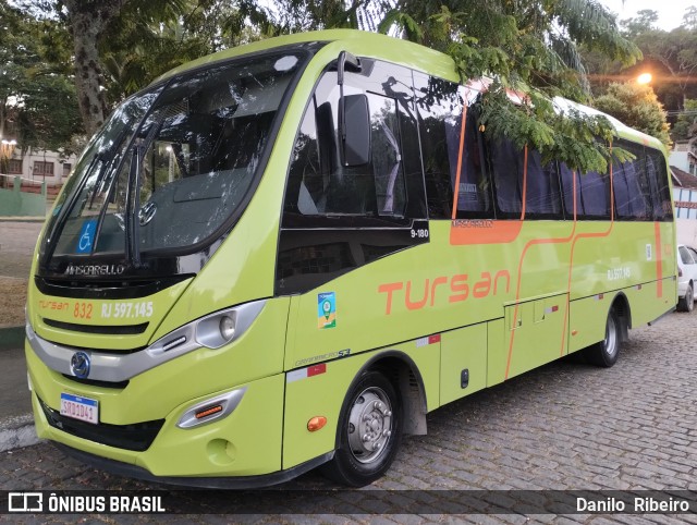 Tursan - Turismo Santo André 832 (RJ 597.145) na cidade de Piraí, Rio de Janeiro, Brasil, por Danilo  Ribeiro. Número da foto: #12849225.