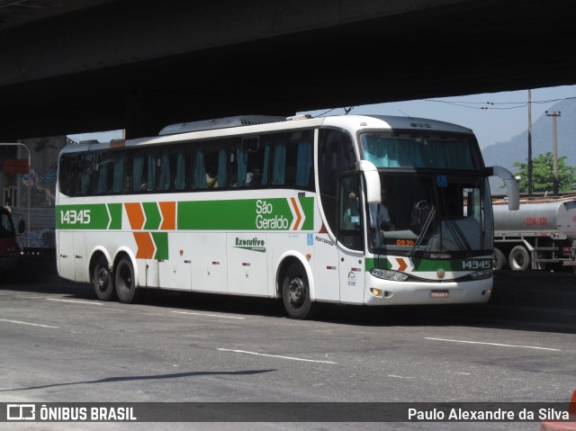 Cia. São Geraldo de Viação 14345 na cidade de Rio de Janeiro, Rio de Janeiro, Brasil, por Paulo Alexandre da Silva. Número da foto: #12849536.
