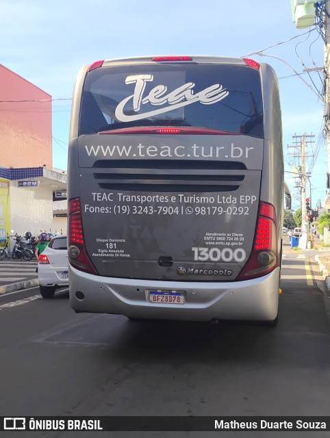 Teac Transportes e Turismo 13000 na cidade de Hortolândia, São Paulo, Brasil, por Matheus Duarte Souza. Número da foto: #12850604.