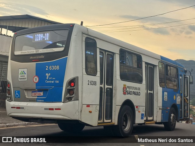 Transcooper > Norte Buss 2 6308 na cidade de São Paulo, São Paulo, Brasil, por Matheus Neri dos Santos. Número da foto: #12849489.